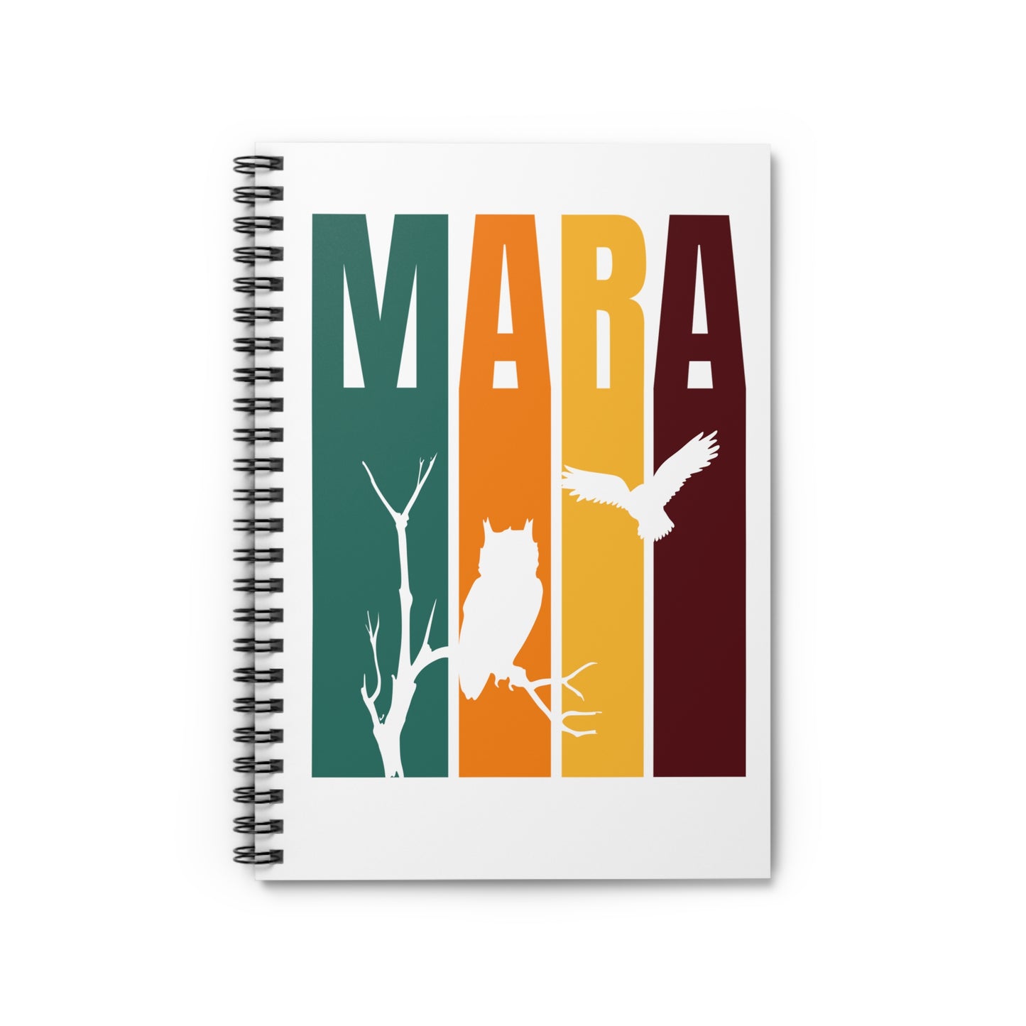Owls in the Mara Spiral Notebook - Ruled Line | Eco-Friendly Journal, Masai Mara Safari, Travel Planner, Gift for Animal Lovers, Creative Writing, Nature Enthusiasts