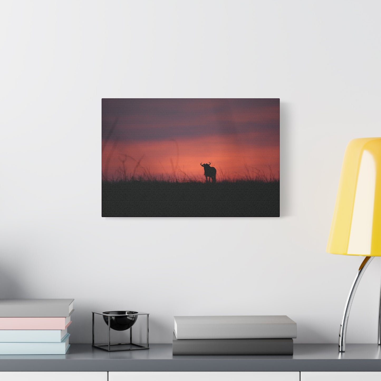 Canvas Art “Wildebeest at Dusk”