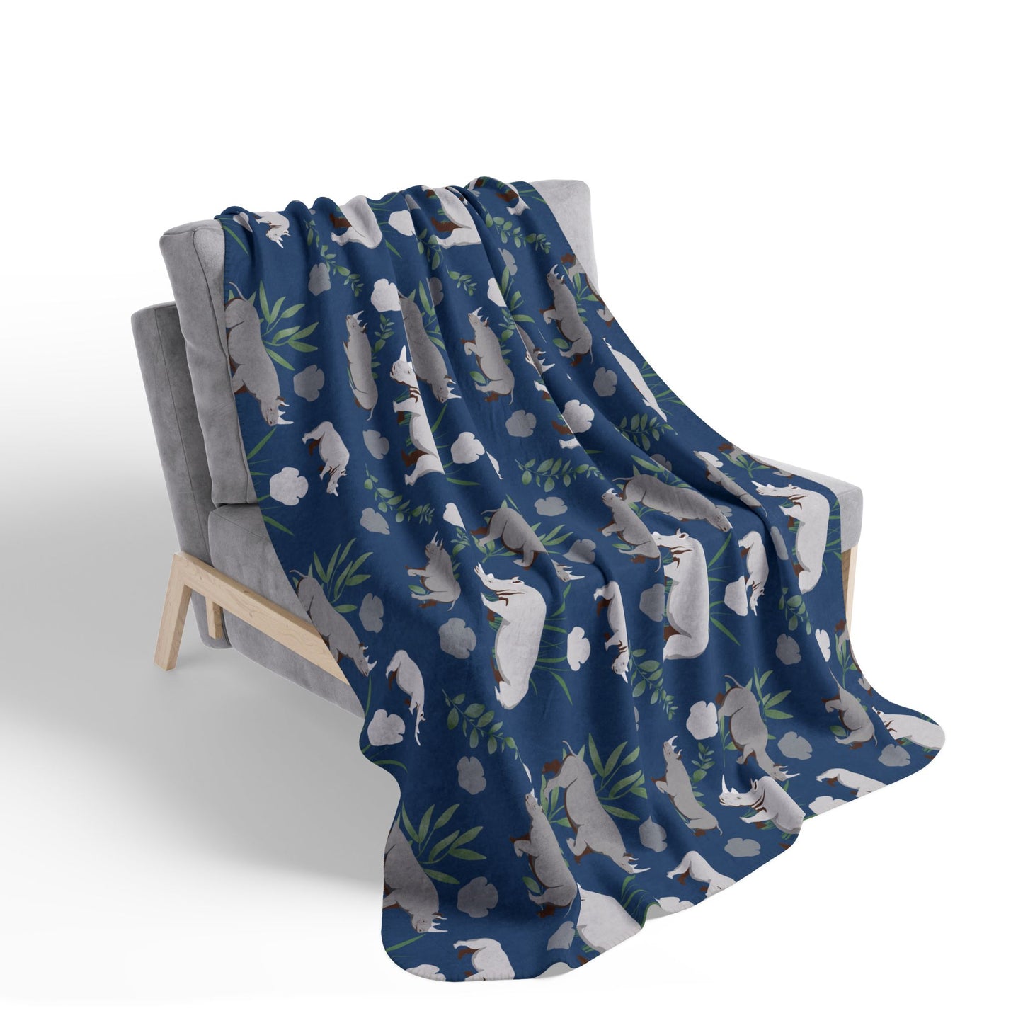 Rhino Crash Sherpa Fleece Blanket