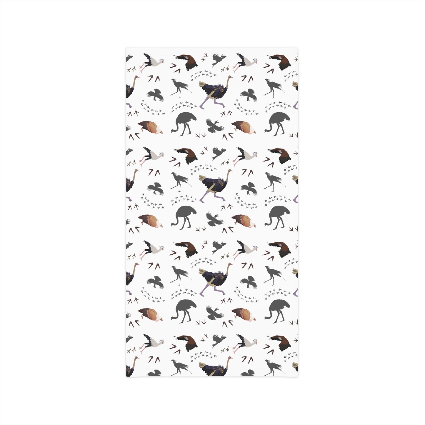 Colorful Lightweight Safari Bird Neck Gaiter with Safari Bird Design (White), Outdoor Accessory, Unique Gift, Hiking Gear, Nature-Themed Scarf