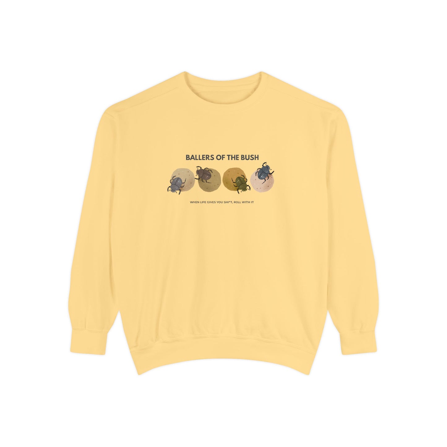 Rolling Dung Beetle Design Sweatshirt, Cozy Unisex Pullover, Perfect for Nature Lovers, Gifts for Biologists, Casual Layering Piece