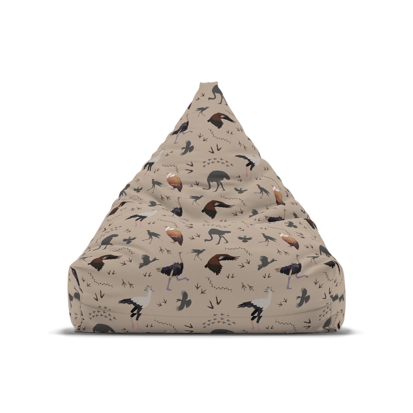 Bean Bag Chair Cover - Safari Bird Pattern (Blush Clayt)