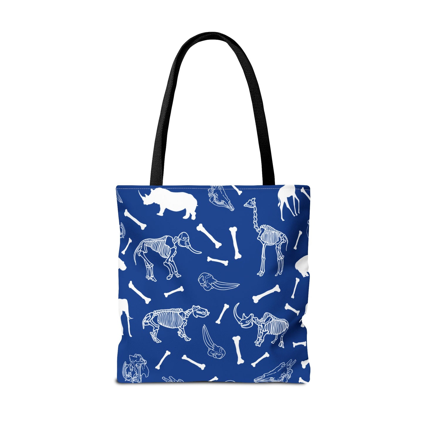 Whimsical Animal Skeletons Tote Bag (Blue), Perfect for Animal Lovers, Halloween, Eco-Friendly Bag, Gift for Pet Owners, Shopping Bag, Halloween Gift