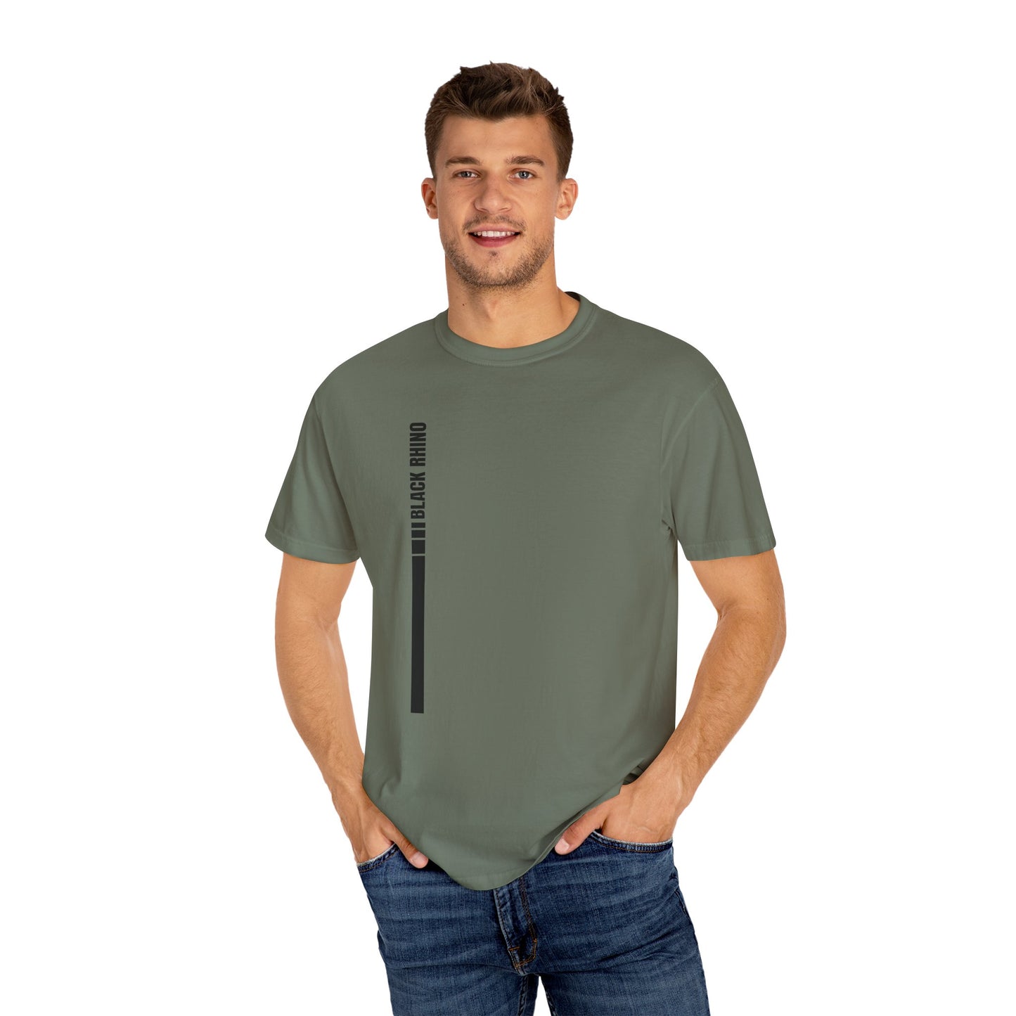 Black Rhino Component Graphic T-Shirt, Unique Casual Wear, Fashionable Gift, Nature Lover Apparel, Perfect for Wildlife Enthusiasts