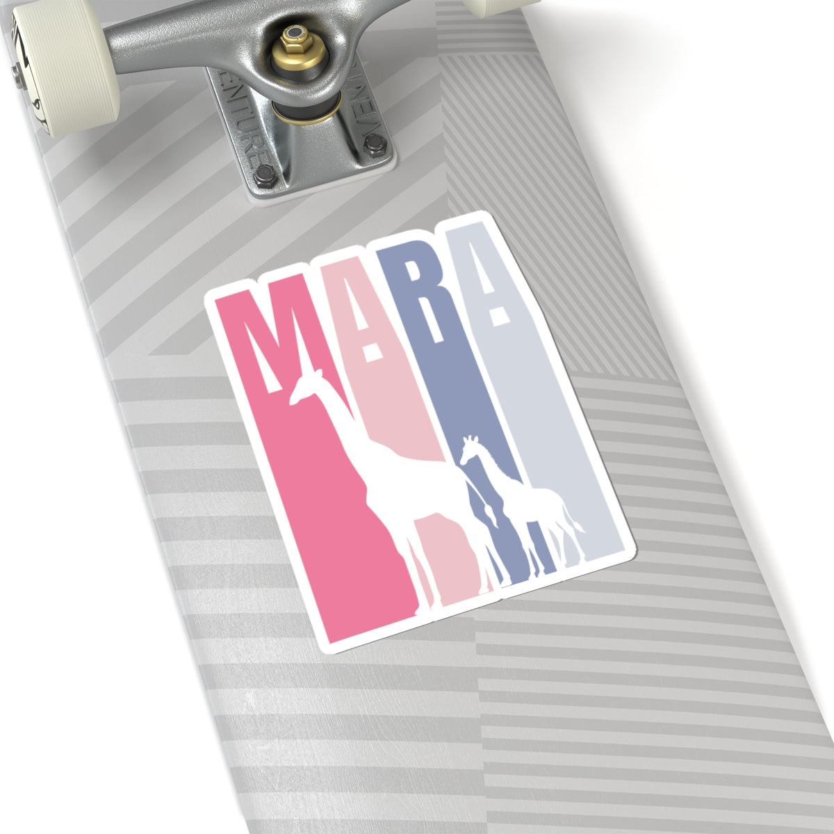 Safari Themed, Mummy and baby Giraffe, Masai Mara, Pink, Vibrant Kiss-Cut Stickers for Laptop, Scrapbooking, Gifts, Eco-Friendly Decor, Customizable Designs