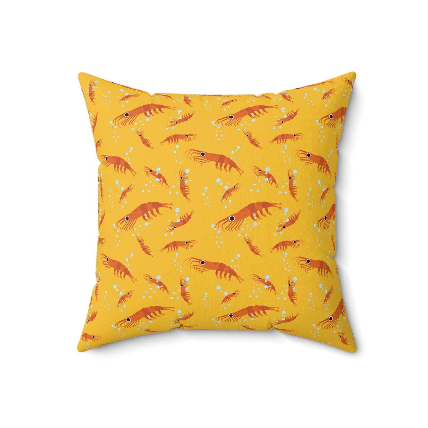 Dancing Shrimp Lux Faux Suede Throw Pillow with Insert - 18" x 18", 20" x 20"