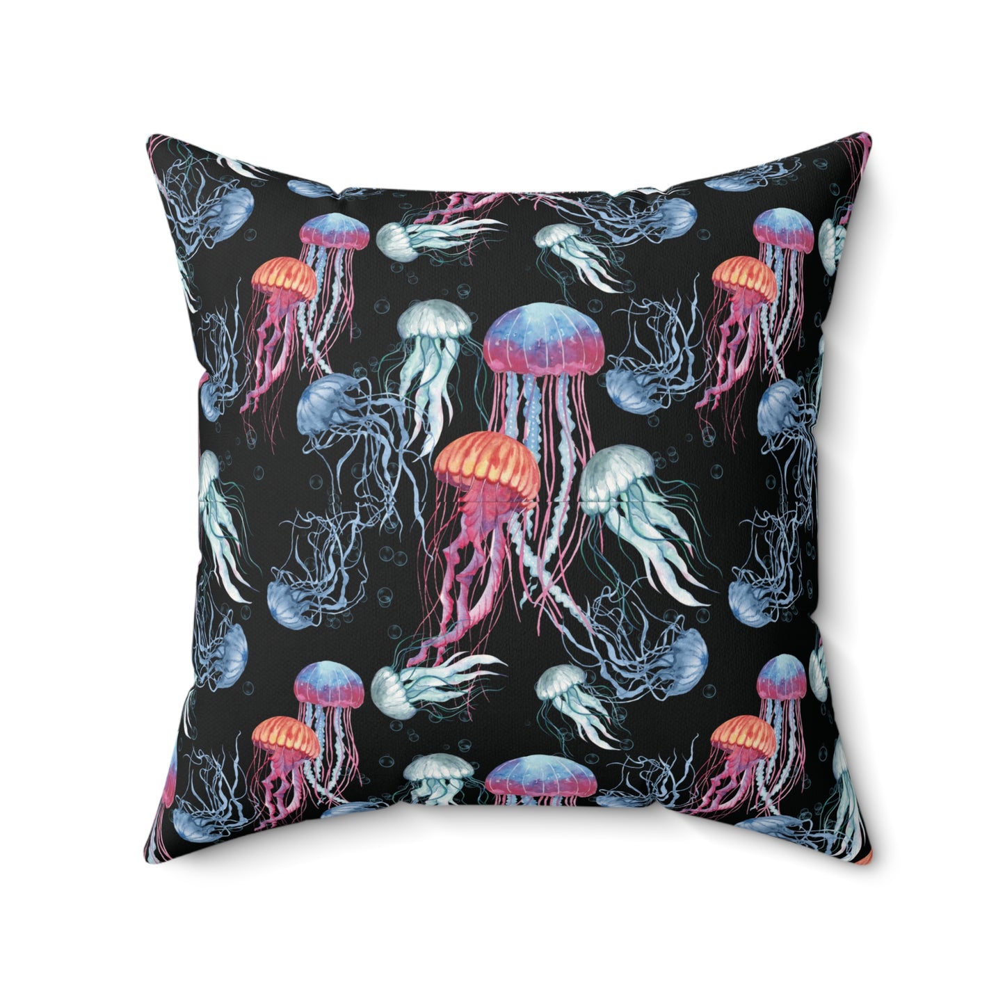 Jellyfish Dance Lux Faux Suede Throw Pillow with Insert - 18" x 18", 20" x 20"