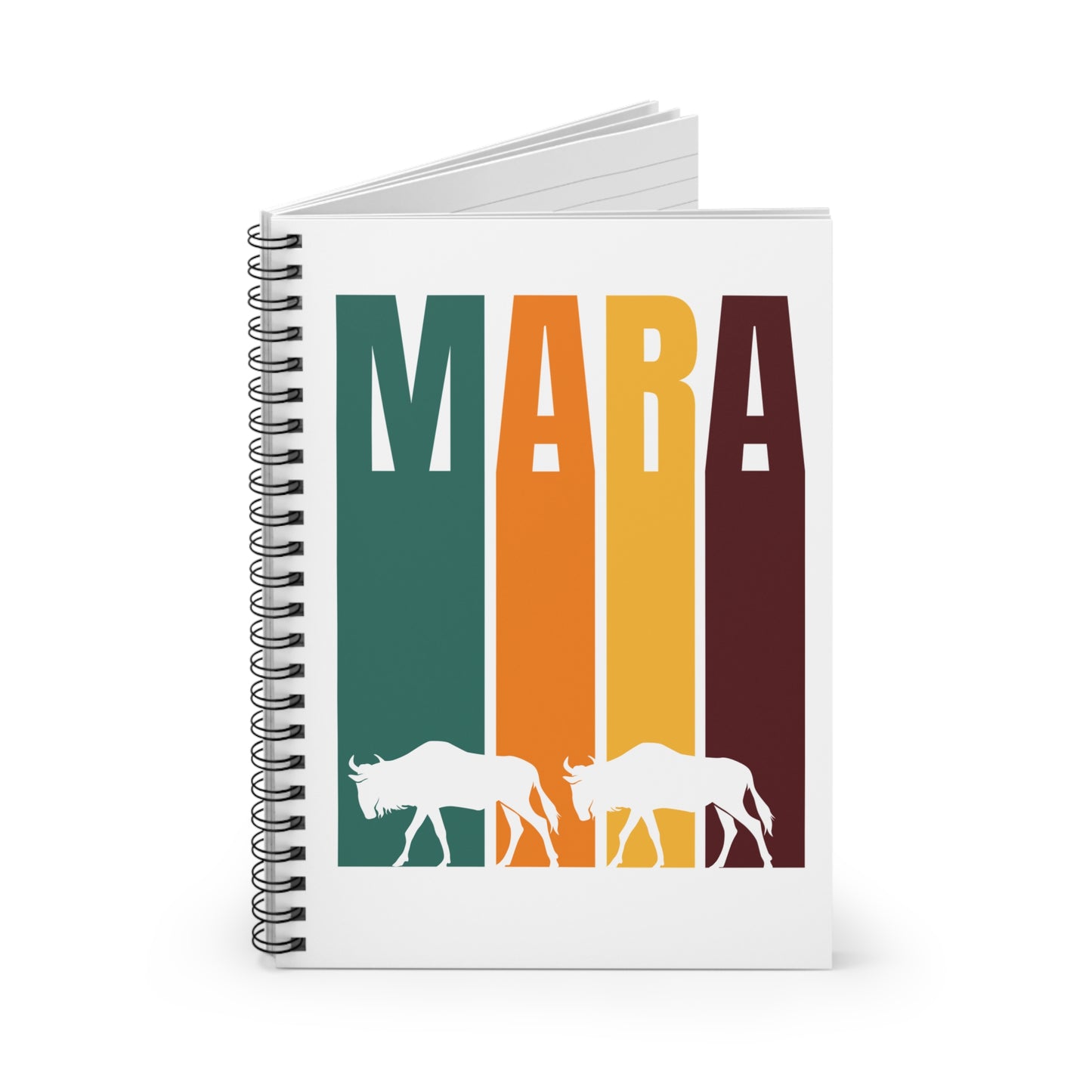 Wildebeests in the Mara Spiral Notebook - Ruled Line | Eco-Friendly Journal, The great migration, Masai Mara Safari, Travel Planner, Gift for Animal Lovers, Creative Writing, Nature Enthusiasts