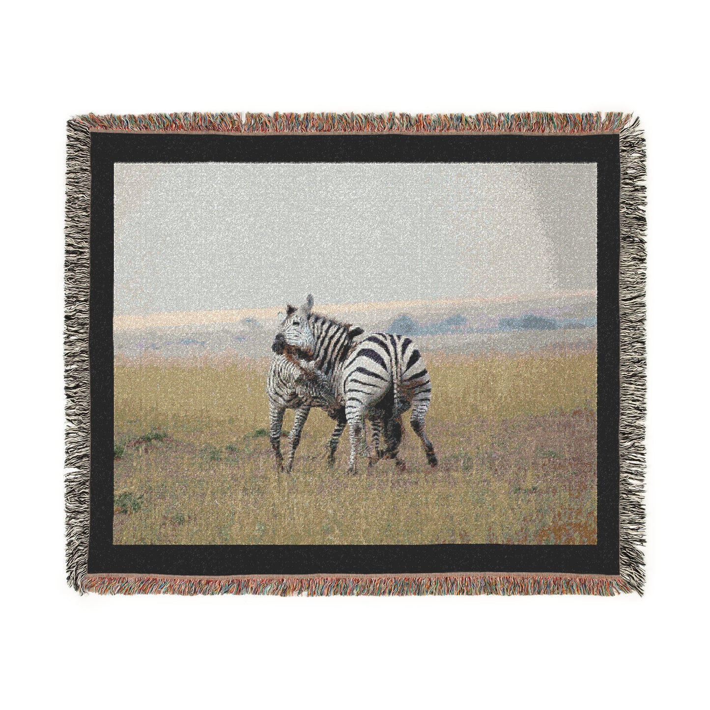 Woven Blanket Zebra Design "Clash of Stripes"