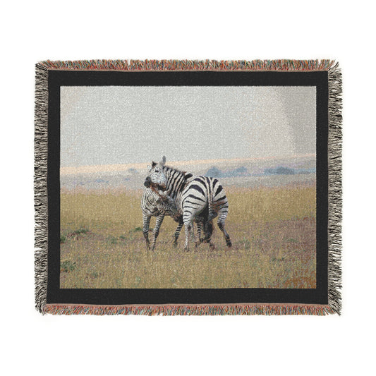 Woven Blanket Zebra Design "Clash of Stripes"