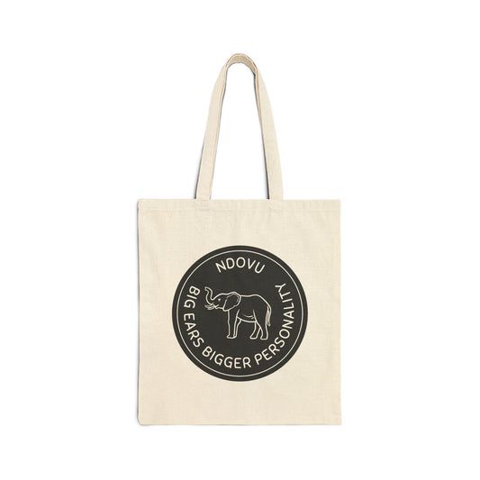 Elephant Design Tote Bag with Kiswahili Name and Funny Animal Quote- Perfect for Eco-Friendly Shoppers, Gifts, Beach Days, Shopping, Festivals, Safari Lover, Nature Lover Gifts