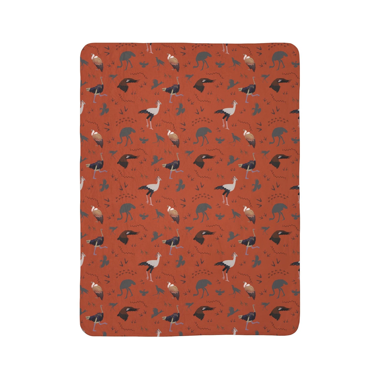 Safari Bird Fleece Sherpa Blanket (Tsavo Dust)