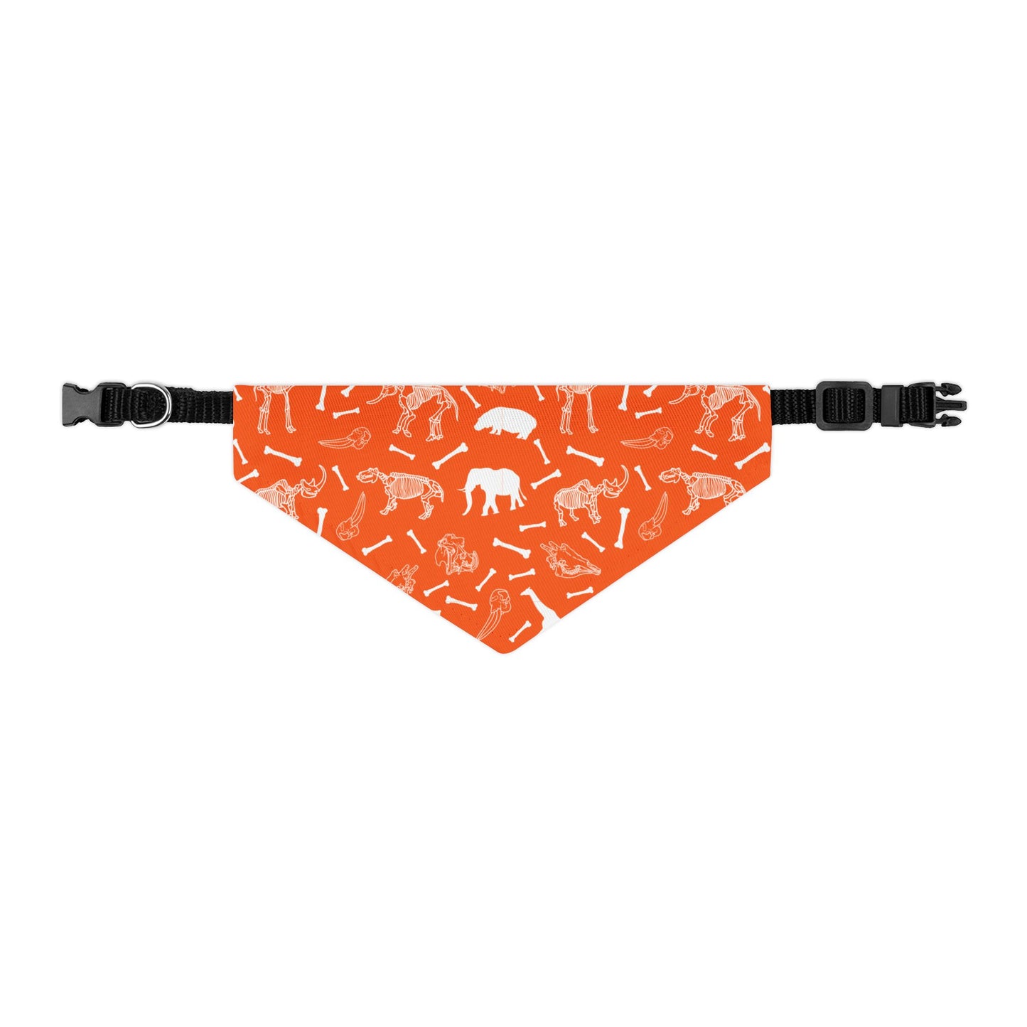 Animal Herbivore Skeleton Pet Bandana Collar for Dogs (Orange), Cute Dog Fashion, Summer Pet Accessory, Gift for Dog Lovers, Dog Birthday Bandana