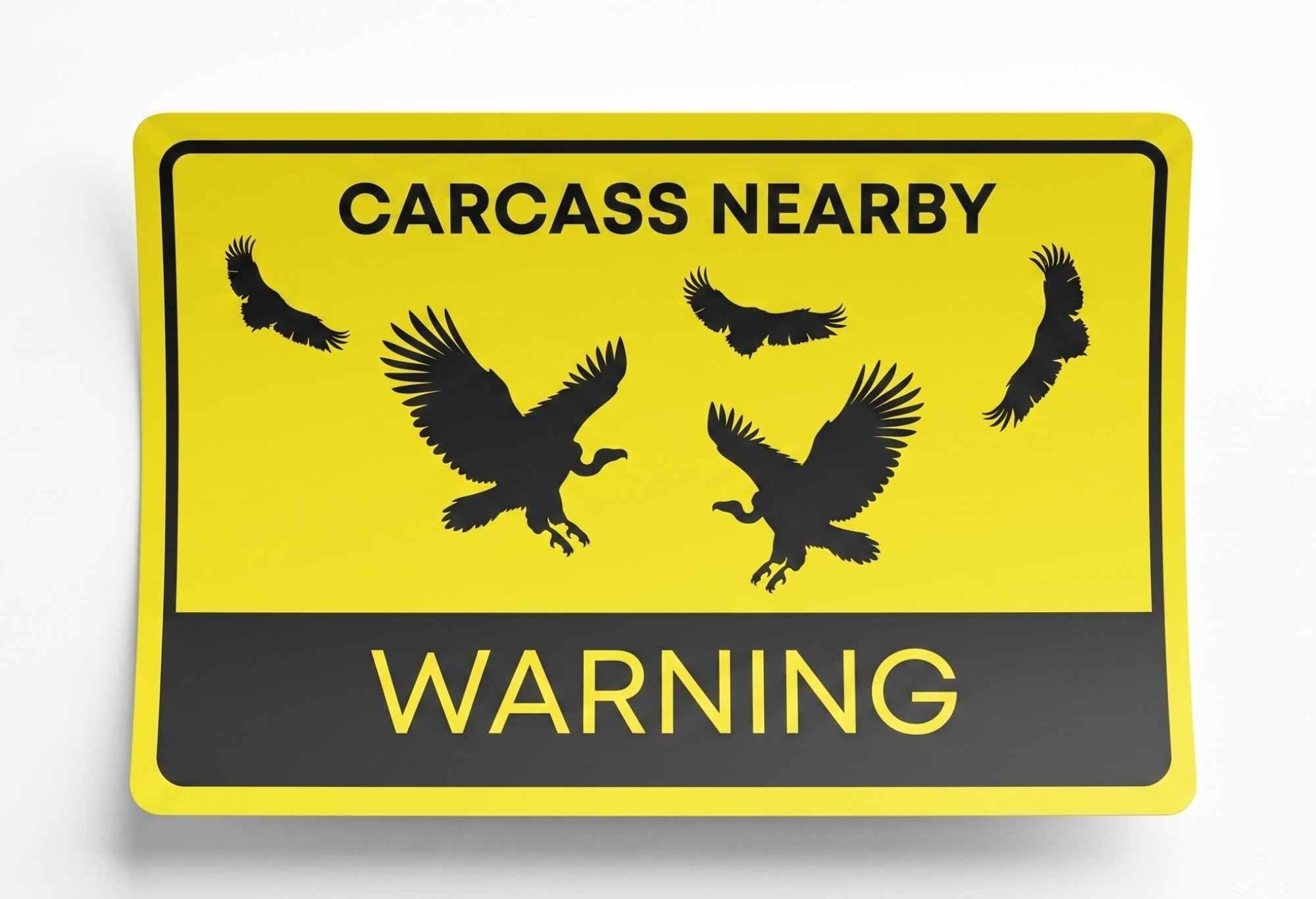 Sticker - Wildlife Warning Sign - Vulture