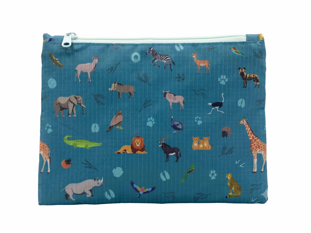 Mara Safari Travel Pouch | Turquoise Recycled Ripstop Organizer
