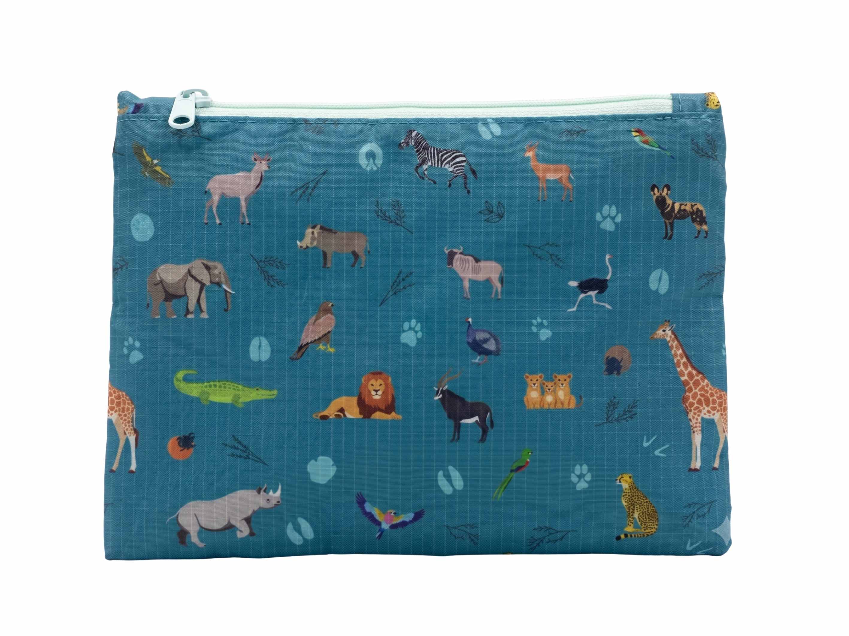 Mara Safari Travel Pouch | Turquoise Recycled Ripstop Organizer