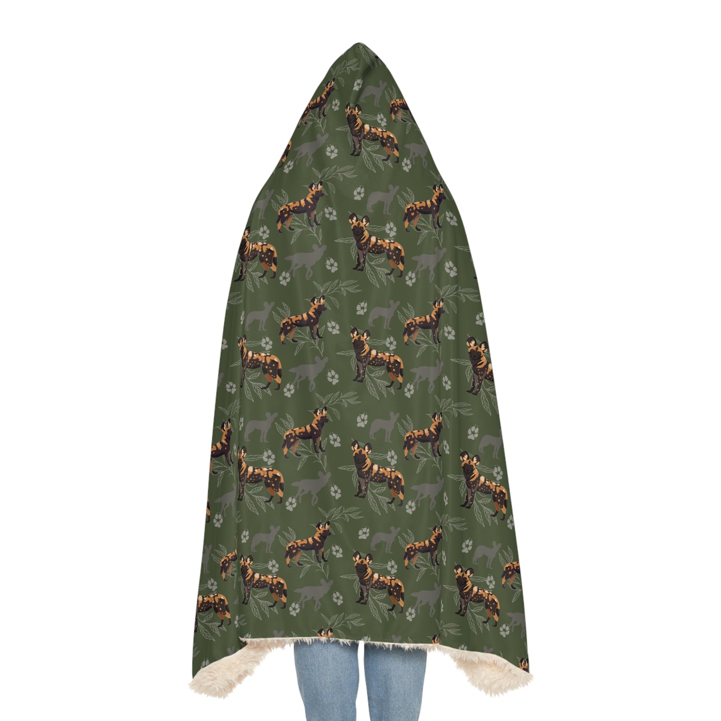 Wild Dog Pack Hooded Snuggle Blanket