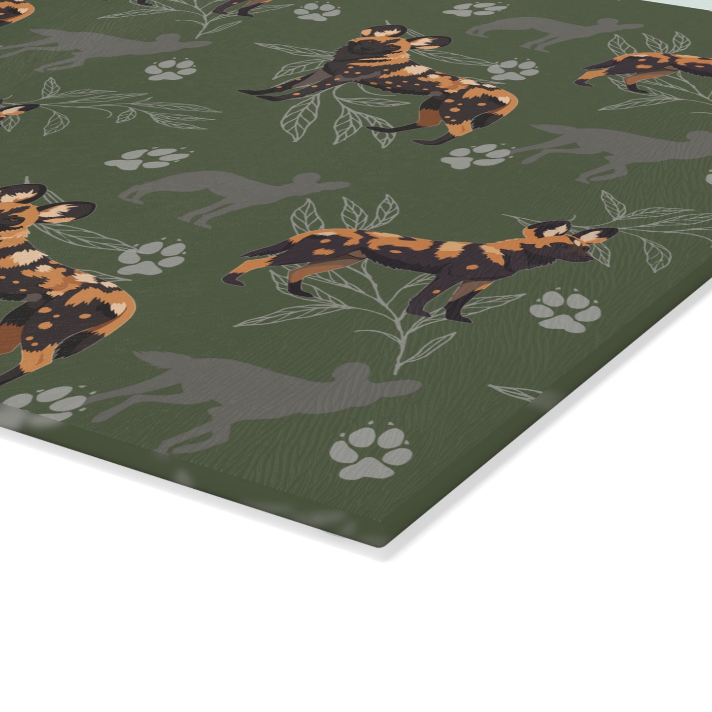 Wild Dog Pack Glass Cutting Board
