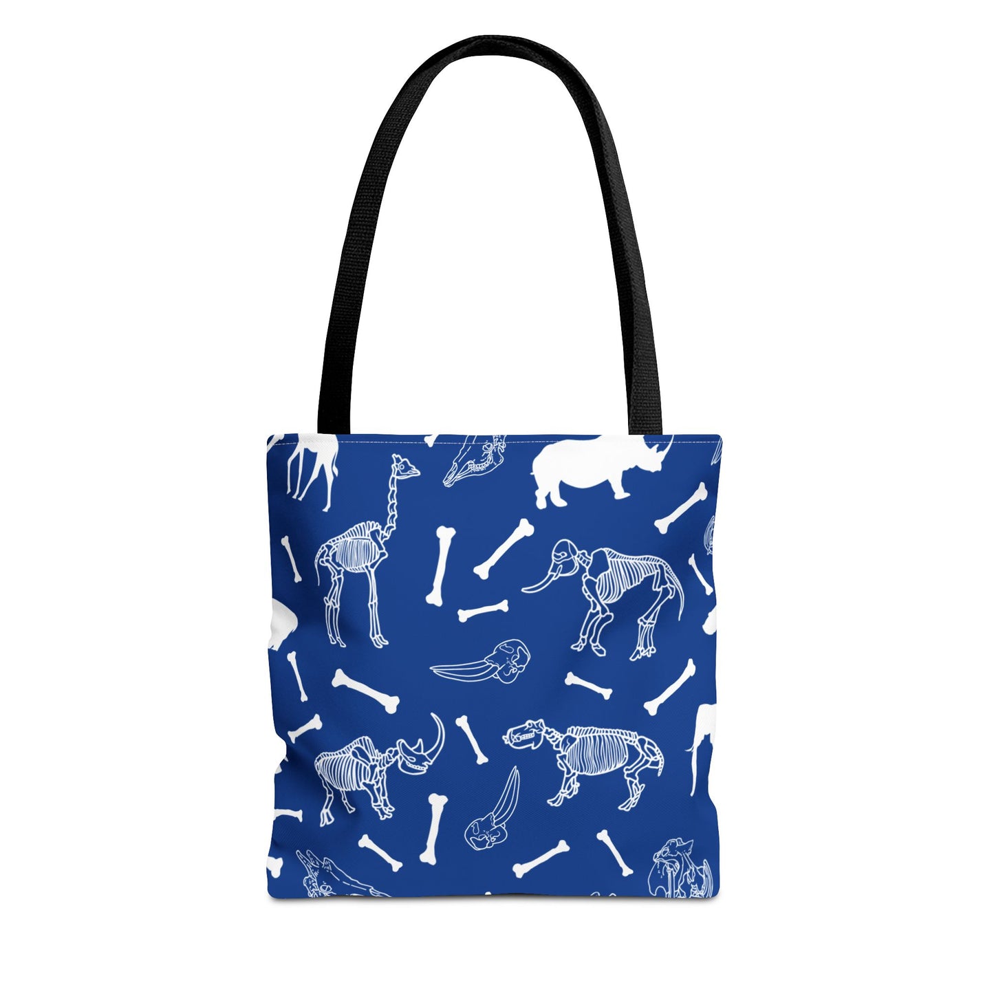 Whimsical Animal Skeletons Tote Bag (Blue), Perfect for Animal Lovers, Halloween, Eco-Friendly Bag, Gift for Pet Owners, Shopping Bag, Halloween Gift