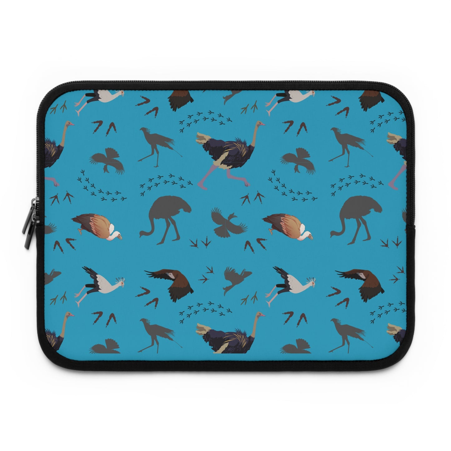 Safari Bird Pattern Laptop Sleeve, Stylish Laptop Bag, Wildlife Laptop Cover, Gift for Bird Lovers, Laptop Case for Travel