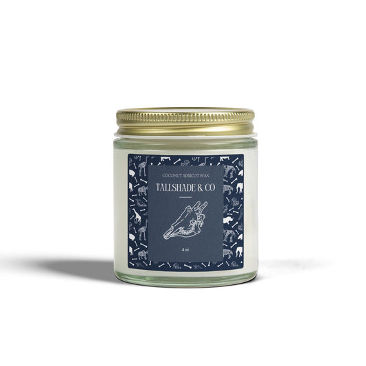 Coconut Apricot Wax Candles -Giraffe Skull Design