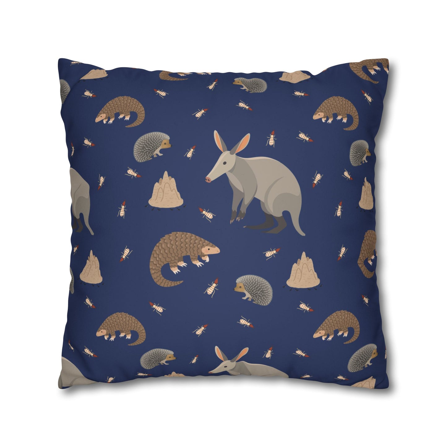 Nocturnal Animal Lux Faux Suede Throw Pillow Cover – 18" x 18" & 20" x 20"