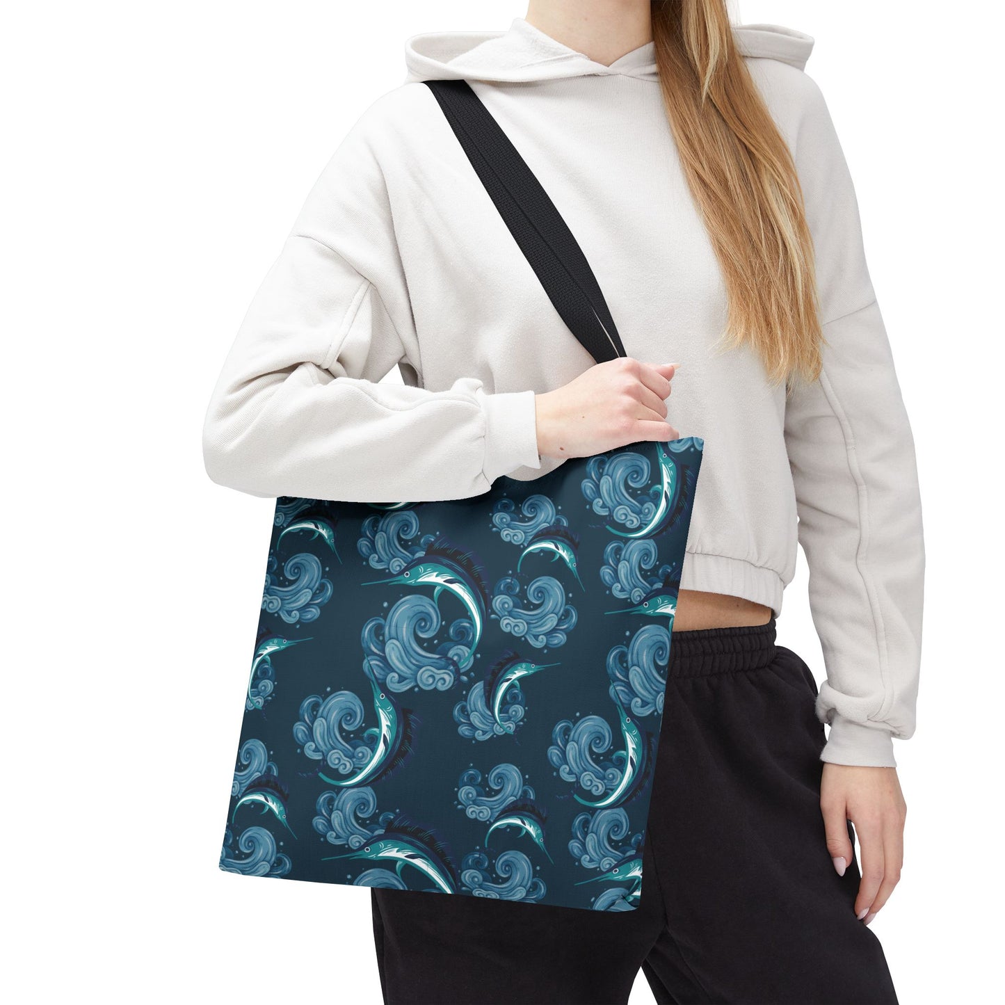 Jumping Marlin Tote Bag
