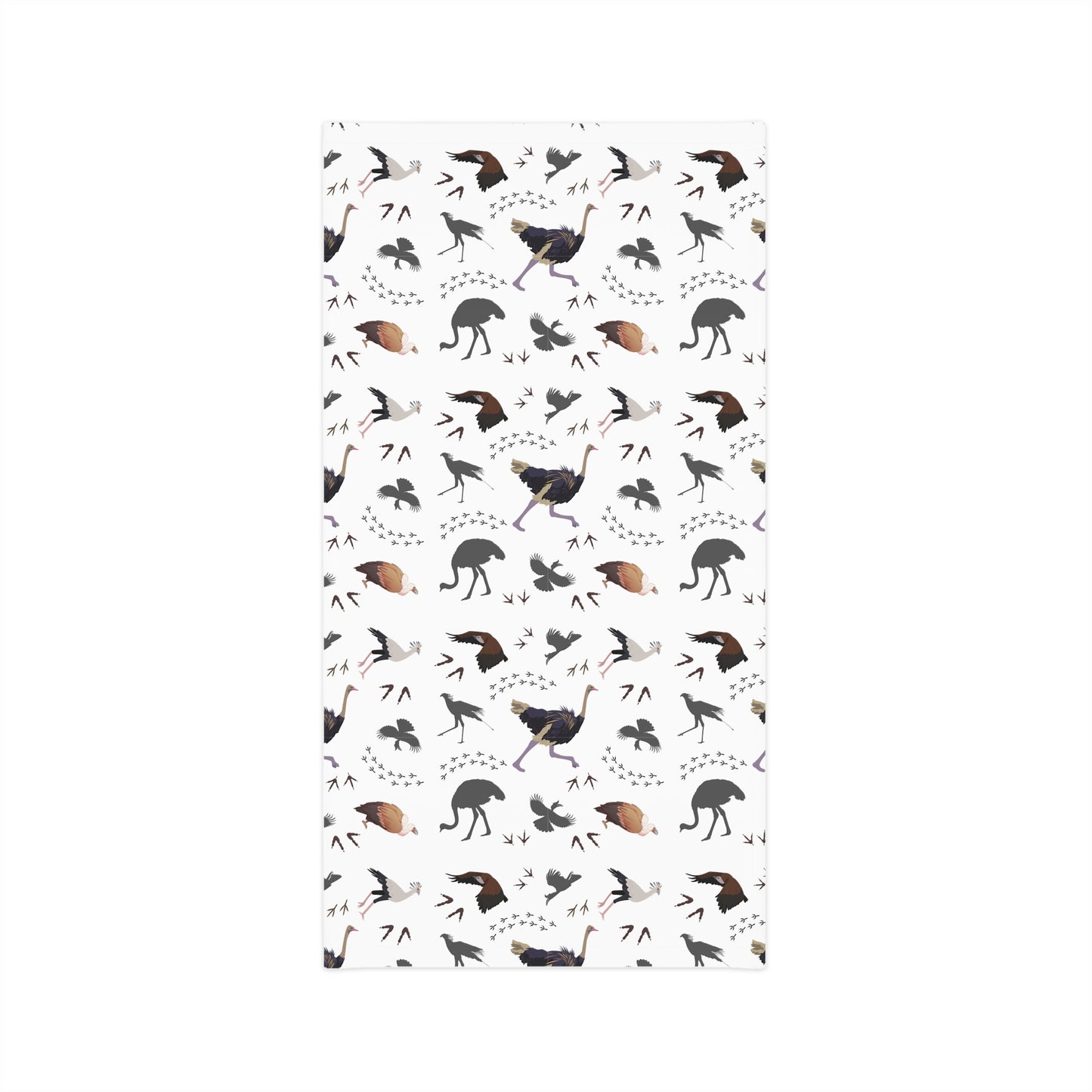 Colorful Lightweight Safari Bird Neck Gaiter with Safari Bird Design (White), Outdoor Accessory, Unique Gift, Hiking Gear, Nature-Themed Scarf