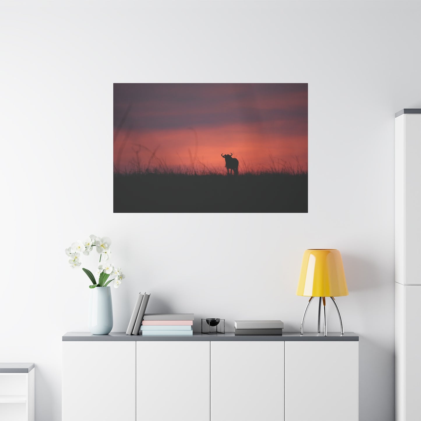 Canvas Art “Wildebeest at Dusk”