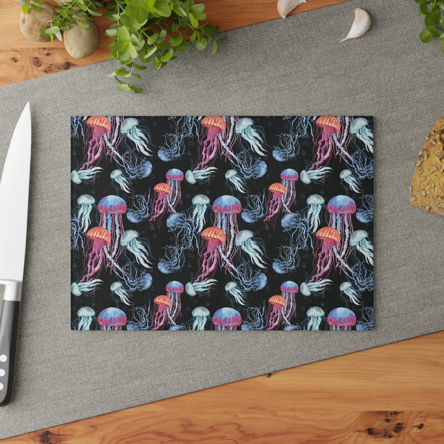 Jellyfish Dance - Glass Cutting Board