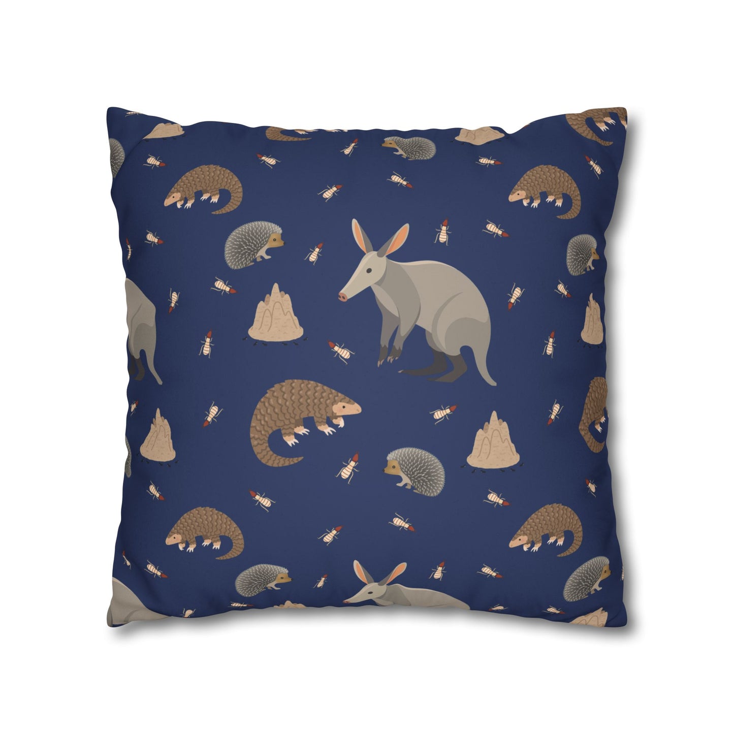 Nocturnal Animal Lux Faux Suede Throw Pillow Cover – 18" x 18" & 20" x 20"