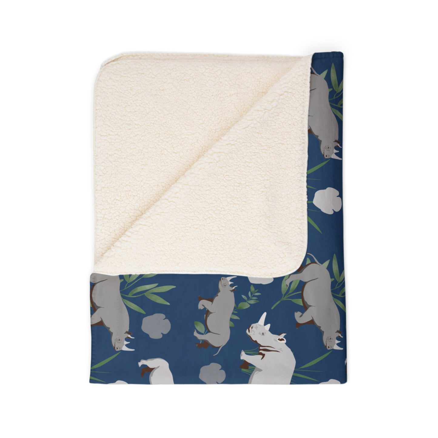 Rhino Crash Sherpa Fleece Blanket