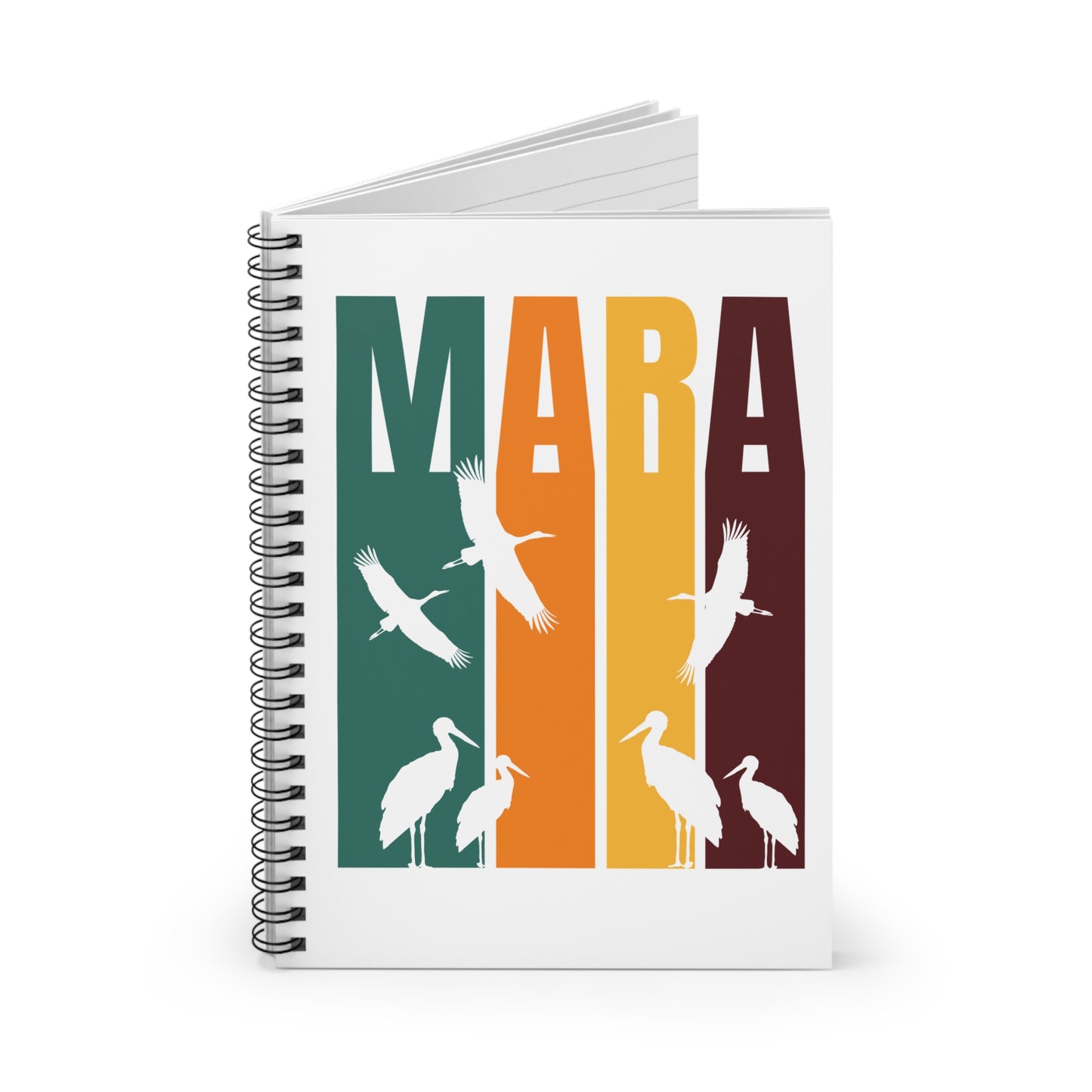 Storks in the Mara Spiral Notebook - Ruled Line | Eco-Friendly Journal, Masai Mara Safari, Travel Planner, Gift for Animal Lovers, Creative Writing, Nature Enthusiasts