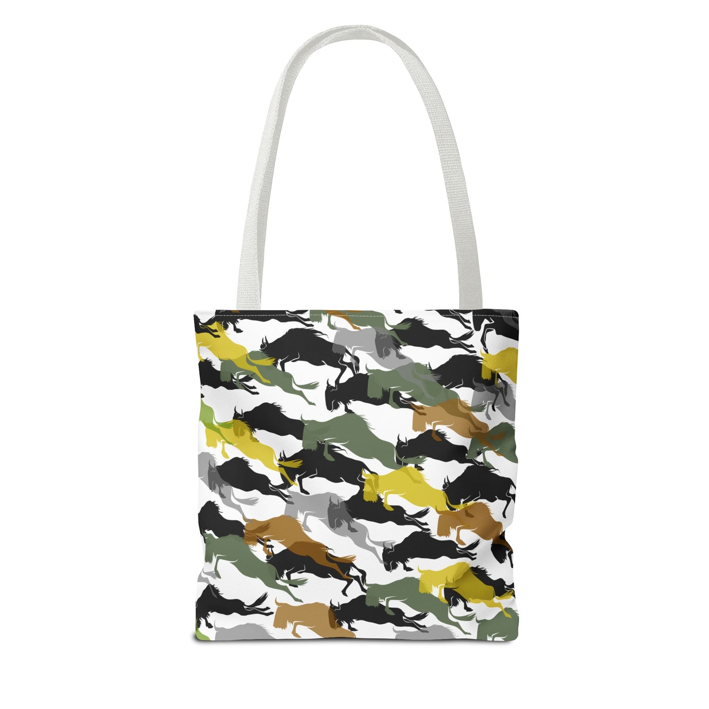Wildebeest Crossing Tote Bag - White