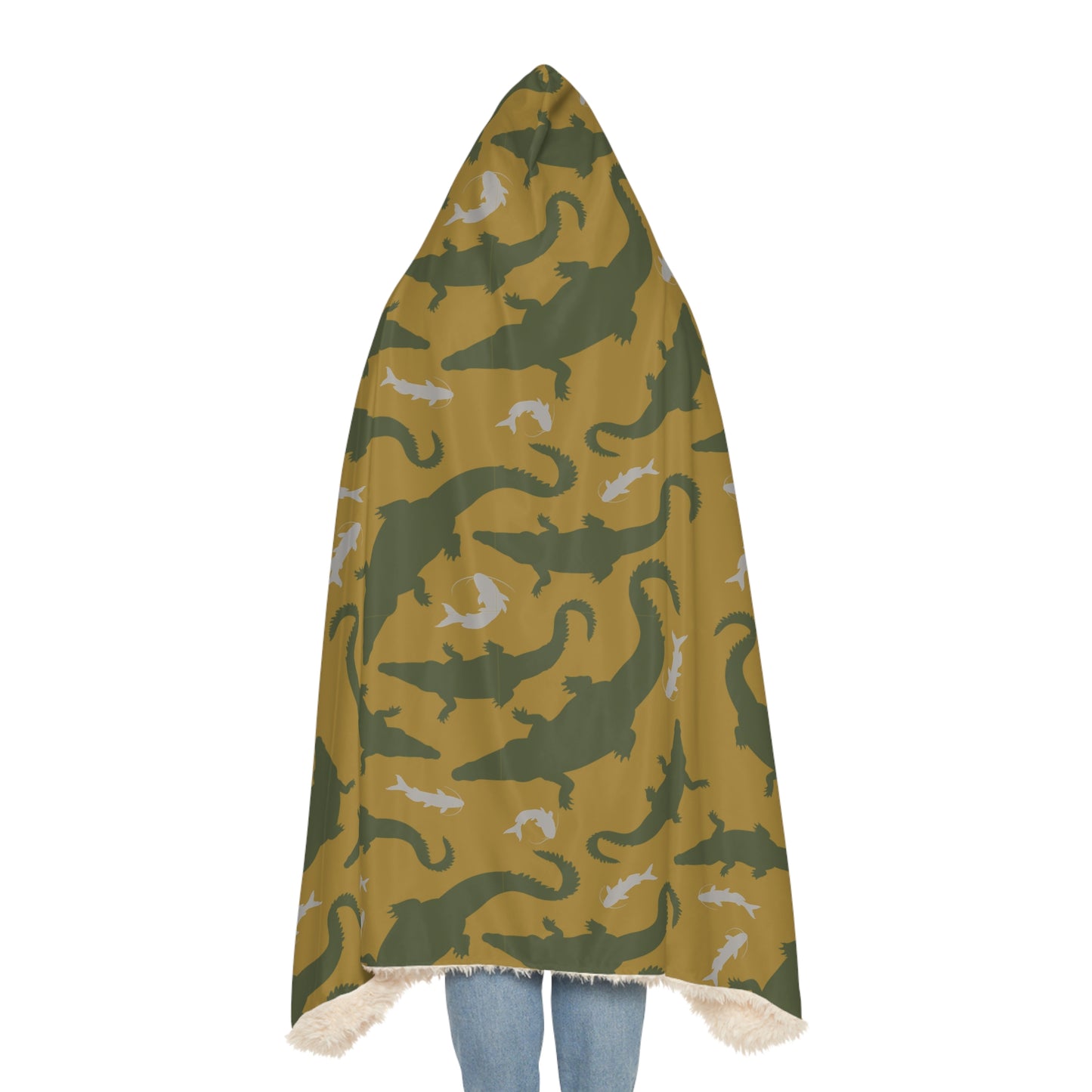Crocodile Float Hooded Snuggle Blanket