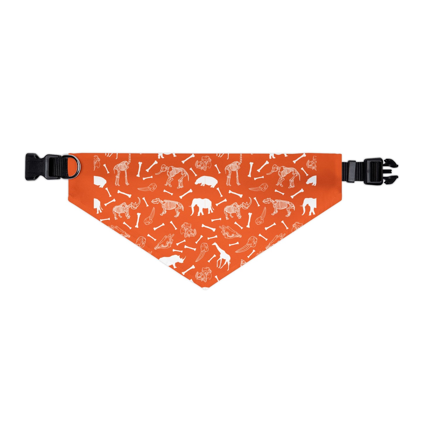 Animal Herbivore Skeleton Pet Bandana Collar for Dogs (Orange), Cute Dog Fashion, Summer Pet Accessory, Gift for Dog Lovers, Dog Birthday Bandana