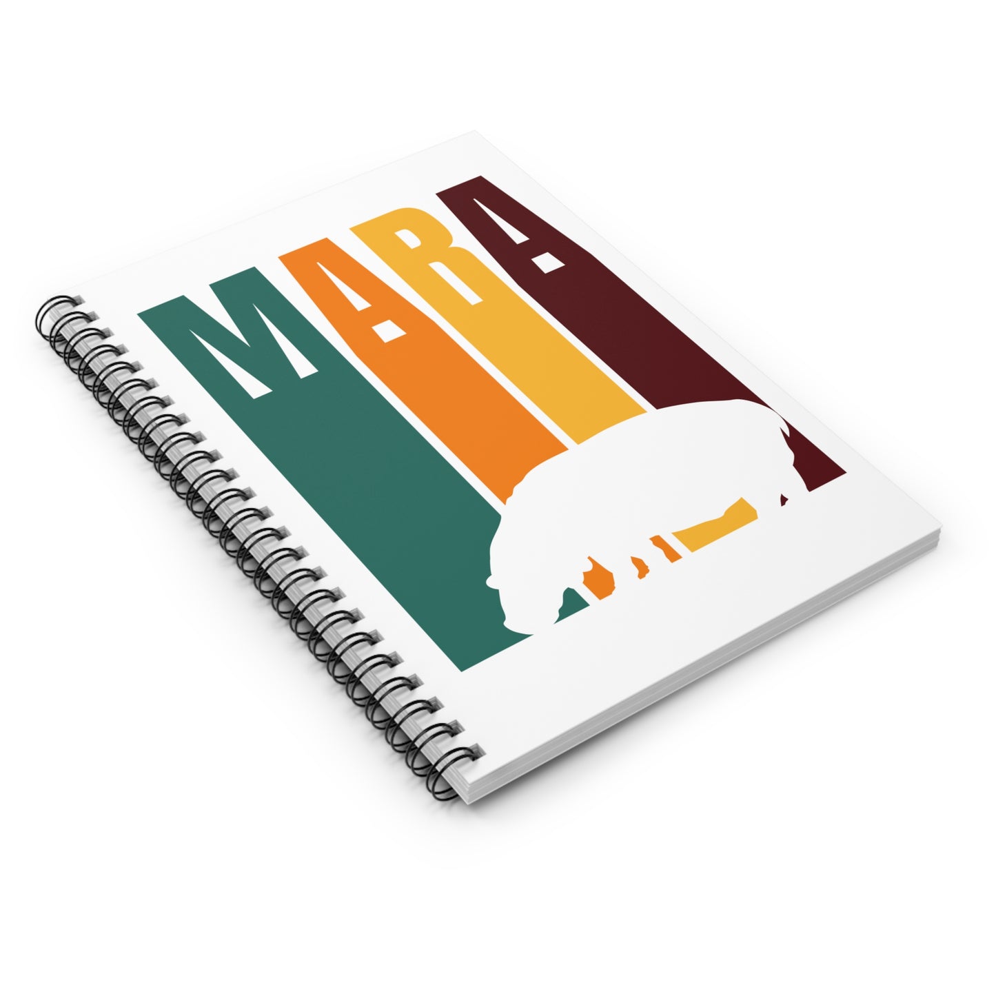 Hippo in the Mara Spiral Notebook - Ruled Line | Eco-Friendly Journal, Masai Mara Safari, Travel Planner, Gift for Animal Lovers, Creative Writing, Nature Enthusiasts