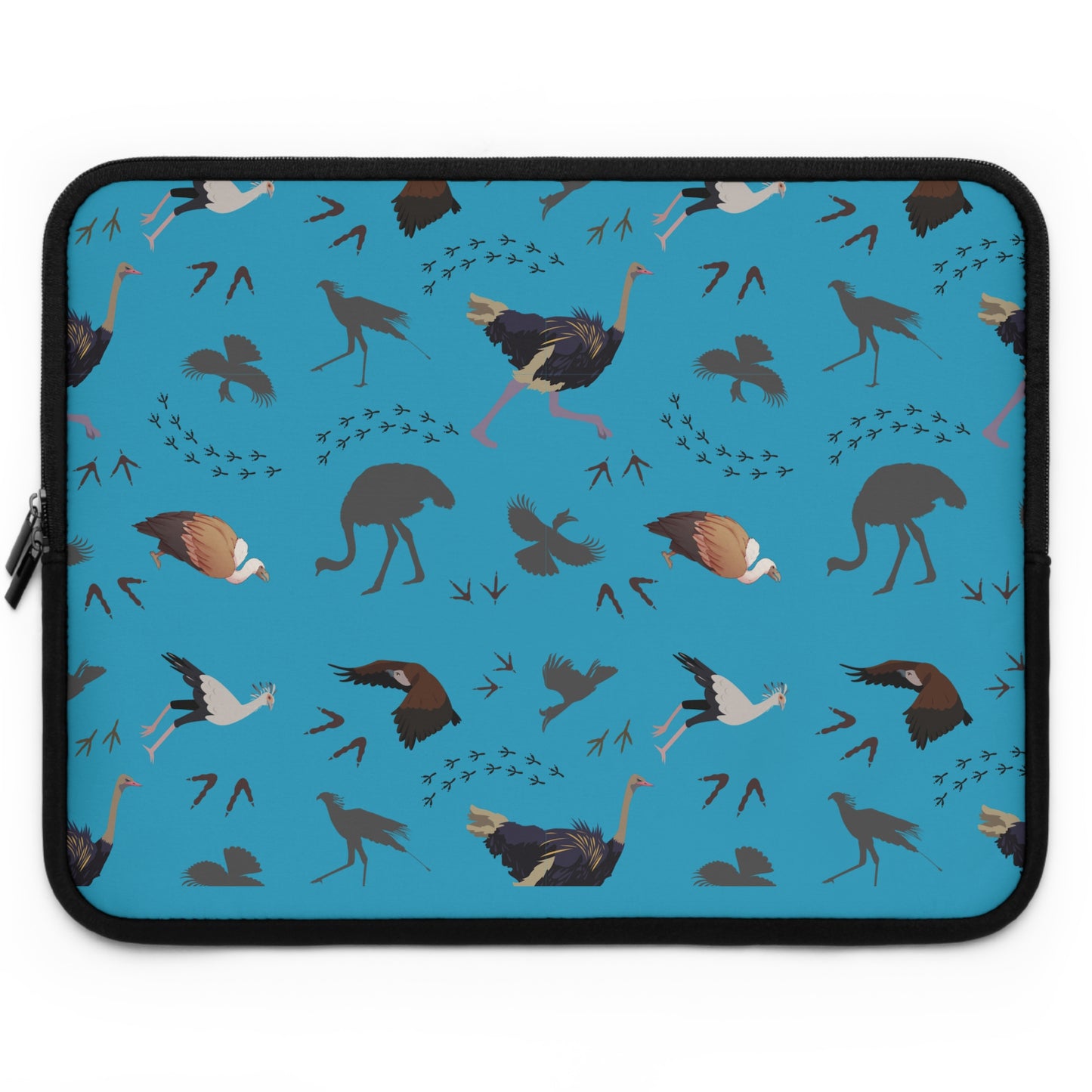 Safari Bird Pattern Laptop Sleeve, Stylish Laptop Bag, Wildlife Laptop Cover, Gift for Bird Lovers, Laptop Case for Travel
