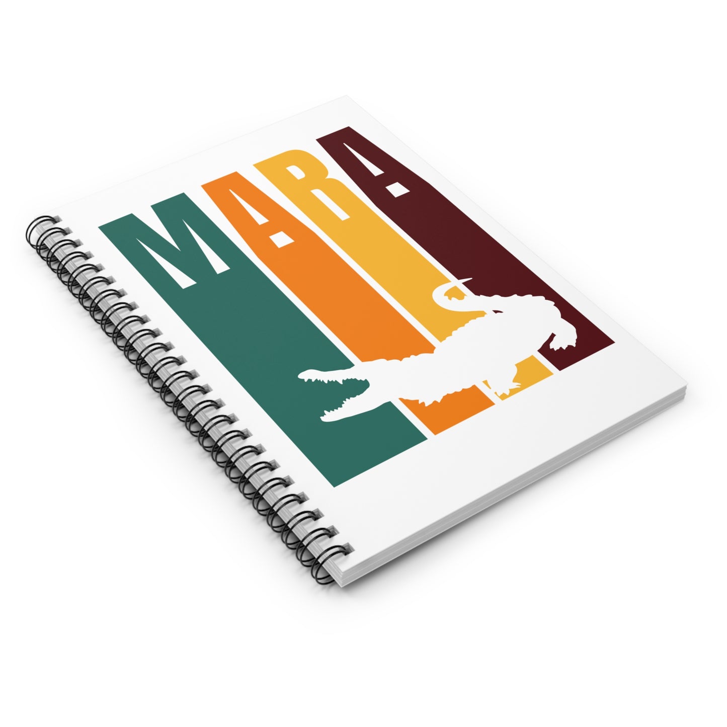 Crocodile in the Mara Spiral Notebook - Ruled Line | Eco-Friendly Journal, Masai Mara Safari, Travel Planner, Gift for Animal Lovers, Creative Writing, Nature Enthusiasts