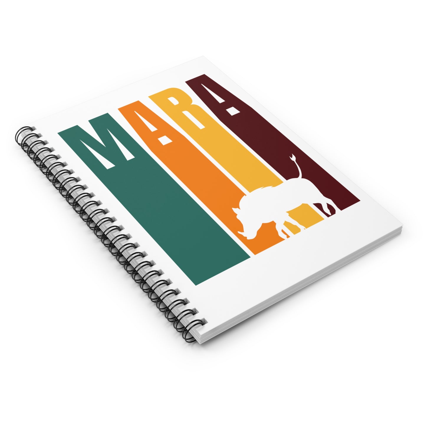 Warthog in the Mara Spiral Notebook - Ruled Line | Eco-Friendly Journal, Masai Mara Safari, Travel Planner, Gift for Animal Lovers, Creative Writing, Nature Enthusiasts