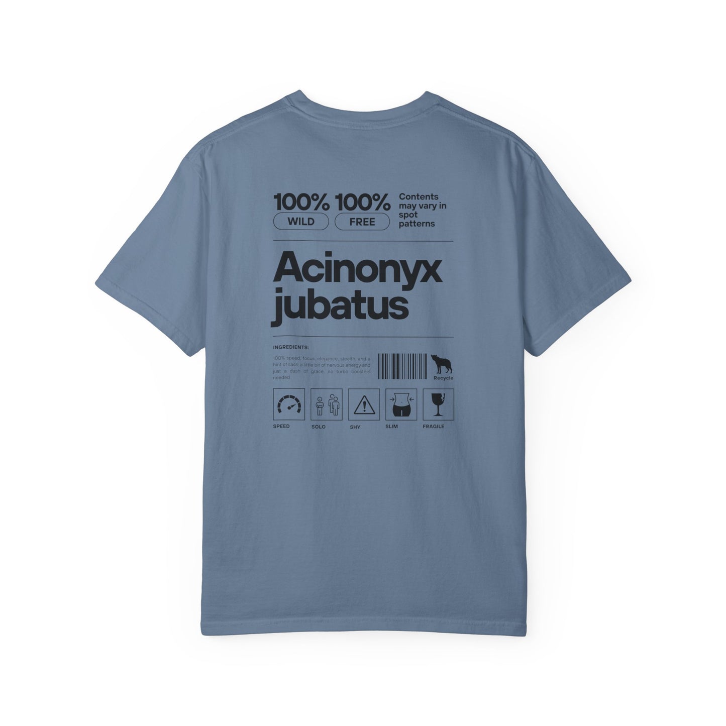 Cheetah Component Graphic T-Shirt, Unique Casual Wear, Fashionable Gift, Nature Lover Apparel, Perfect for Wildlife Enthusiasts