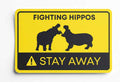 Sticker - Wildlife Warning Sign - Hippo