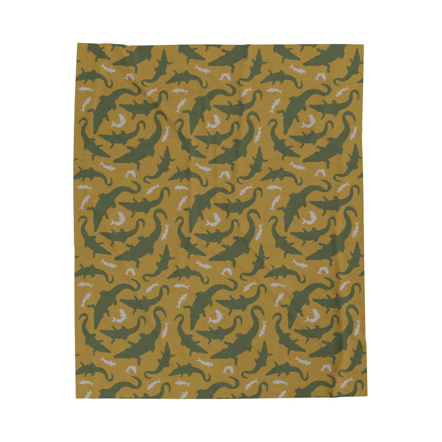 Crocodile Float Velveteen Plush Blanket