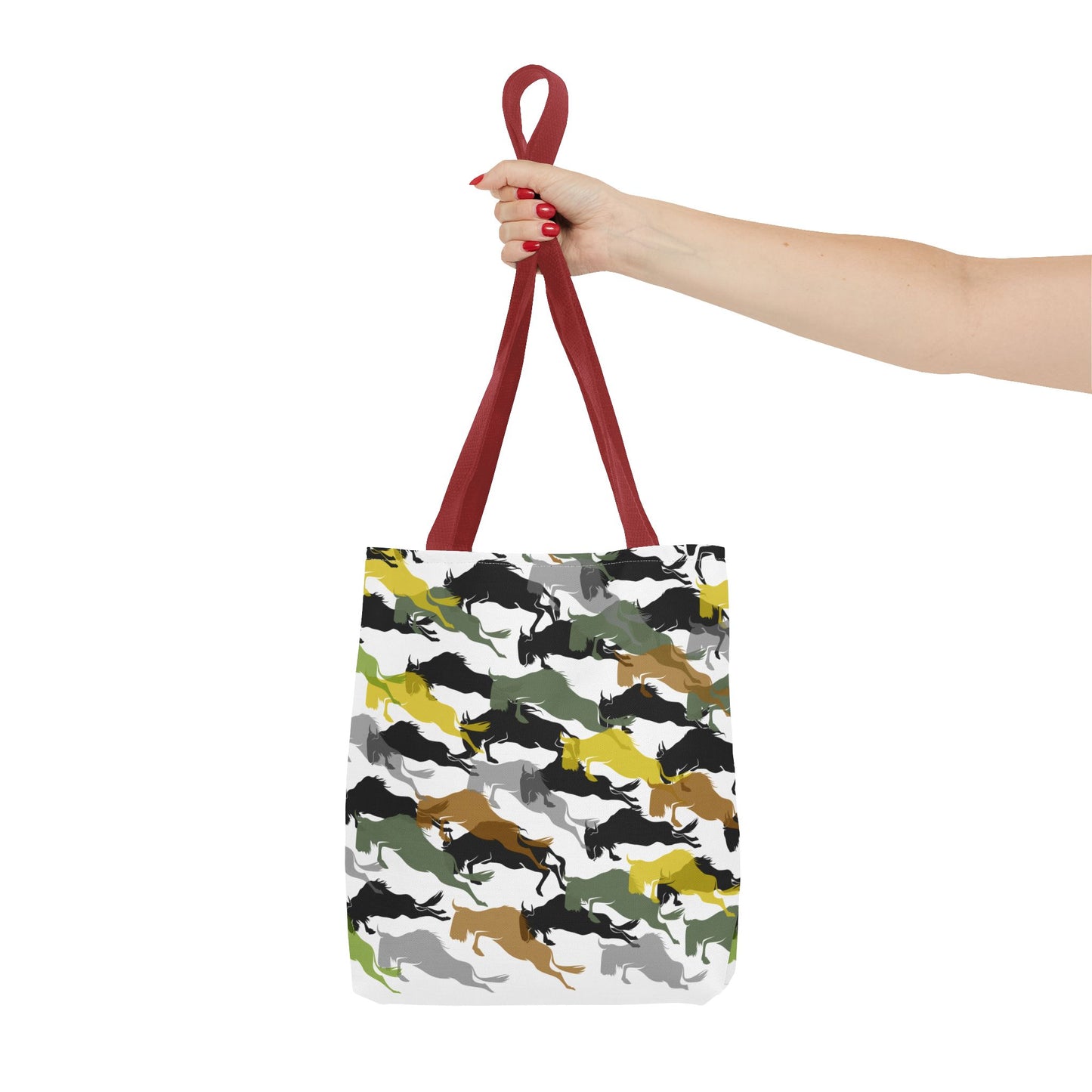 Wildebeest Crossing Tote Bag - White
