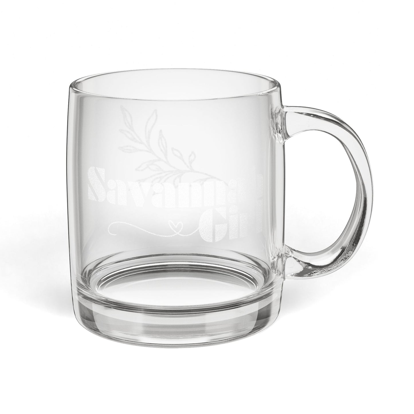 SAVANNAH GIRL Engraved Coffee Mug, Custom Gift for Coffee Lovers, Unique Housewarming Present, Engraved Glassware for Any Occasion