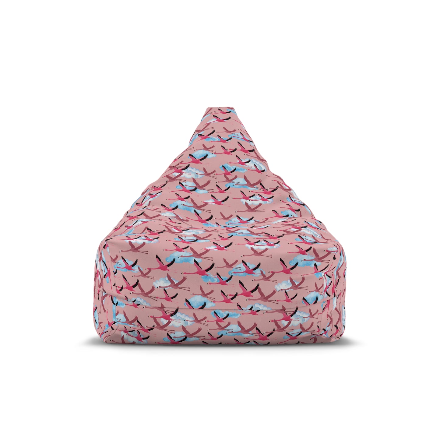 Bean Bag Chair Cover - Flying Flamingo Pattern (Dusty Pink)