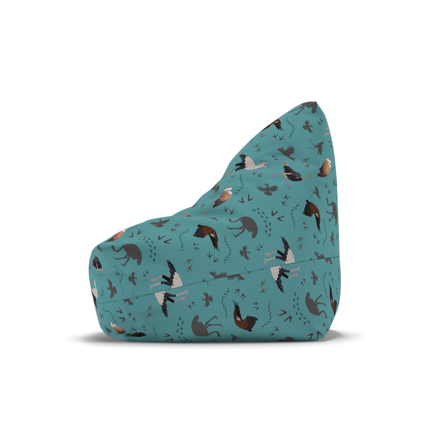 Bean Bag Chair Cover - Safari Bird Pattern (Teal)