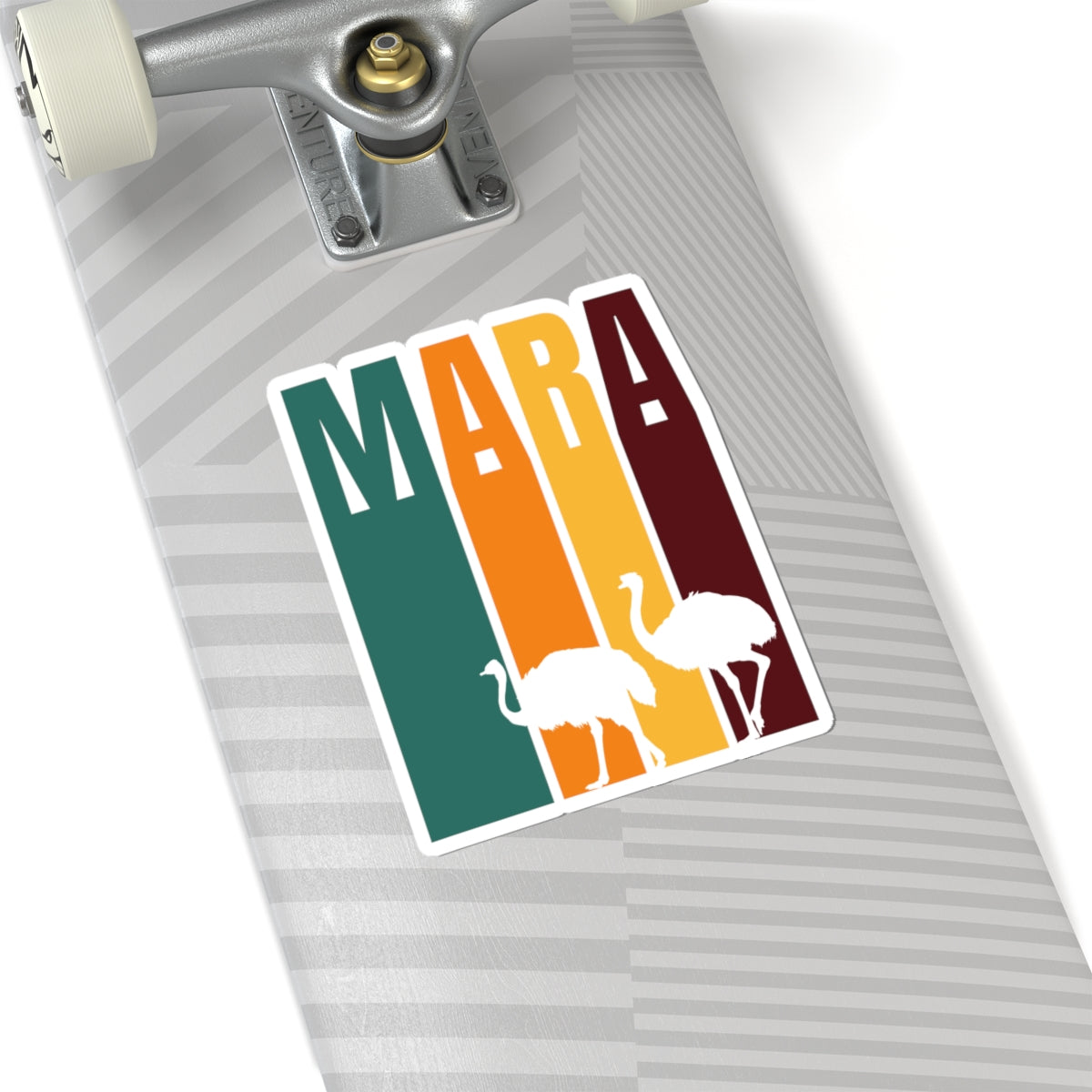 Safari Themed, Ostrich, Masai Mara, Vibrant Kiss-Cut Stickers for Laptop, Scrapbooking, Gifts, Eco-Friendly Decor, Customizable Designs