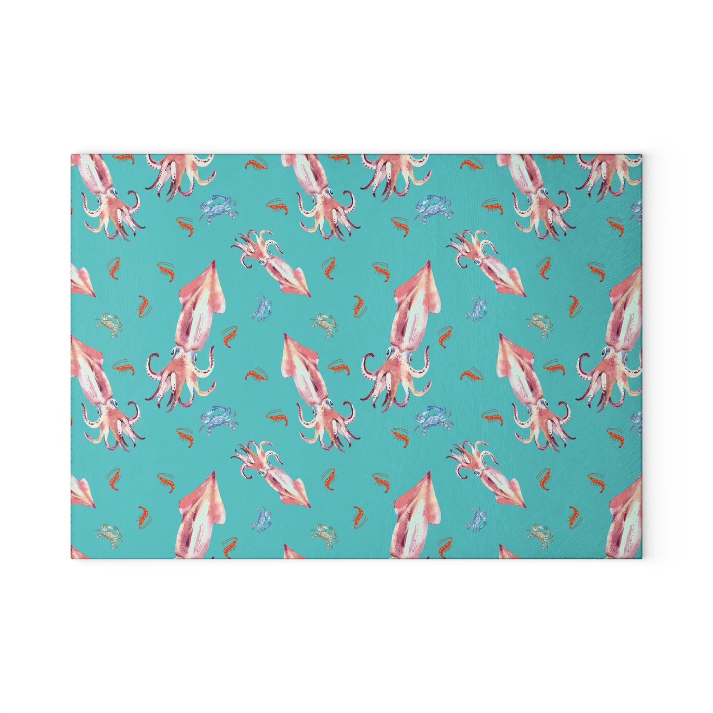 Squid Dining  - Glass Cutting Board