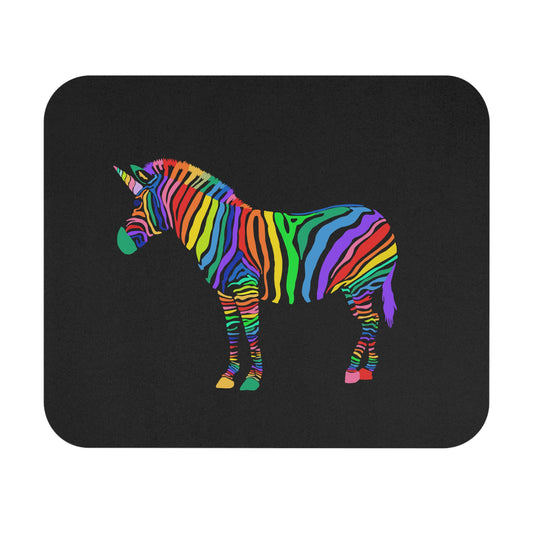 Colorful Zebra Mouse Pad | Fun Office Decor, Computer Accessories, Gift for Animal Lovers, Desk Accessories, Unique Home Office Style